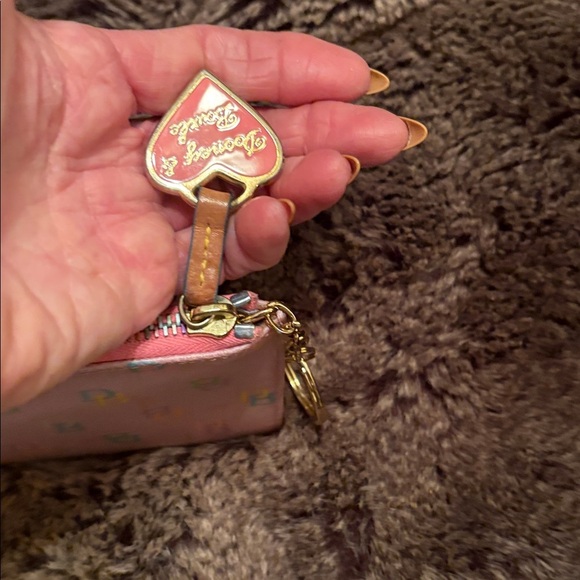 Dooney & Bourke Pink Multicolor Logo Wristlet - Picture 6 of 6